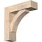 Ekena Millwork Thorton Block Smooth Bracket w/ Offset Brace, Douglas Fir, 5 1/2"W x 18"D x 18"H BKT0604X18X18THR05SDF - alternate 1